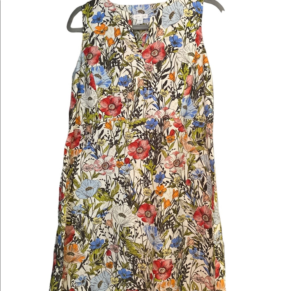 J.Jill love linen floral dress with pockets!!!